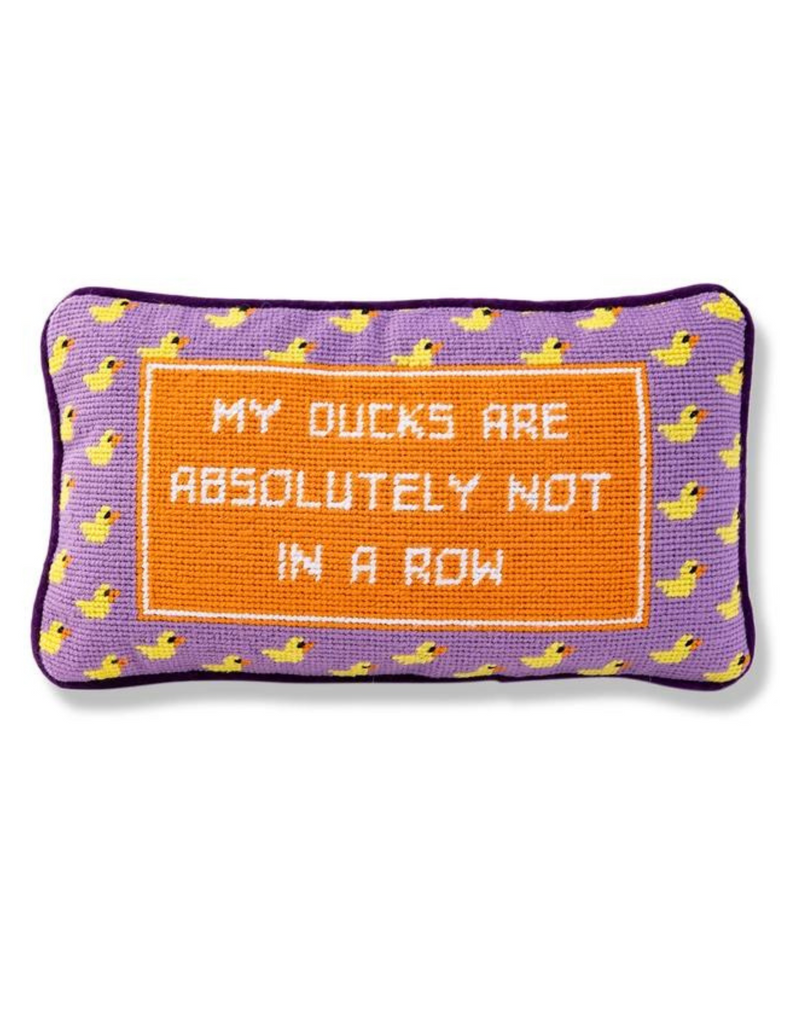 Ducks in a Row Needlepoint Pillow