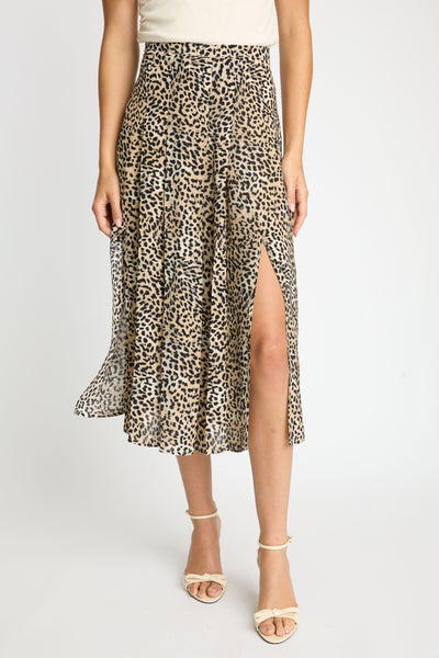 Glenda Leopard Skirt