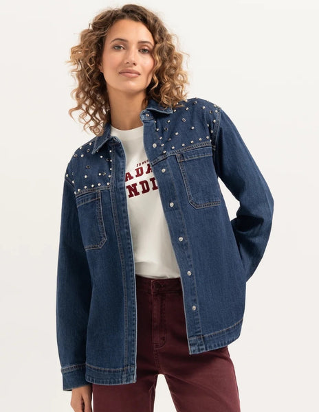 Mickey Denim Shirt w/ Studs