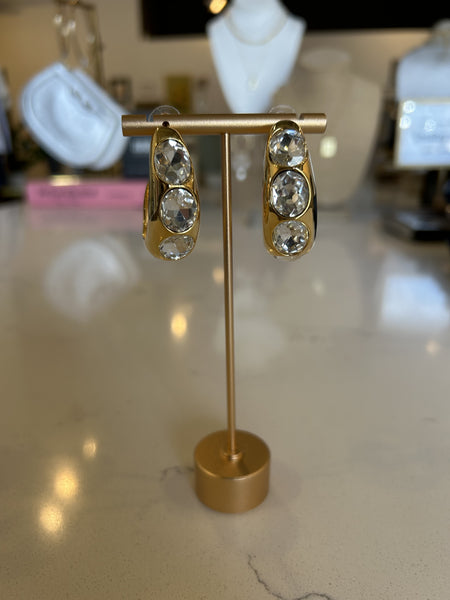 Half Hoops w/ Large Crystals