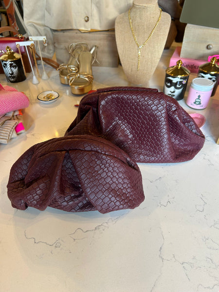 Merci Vintage Small Woven Framed Clutch
