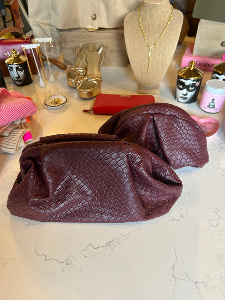 Merci Vintage Large Woven Framed Clutch