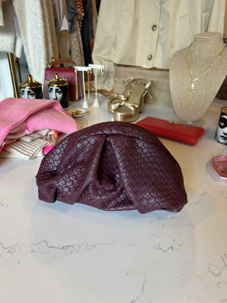 Merci Vintage Small Woven Framed Clutch