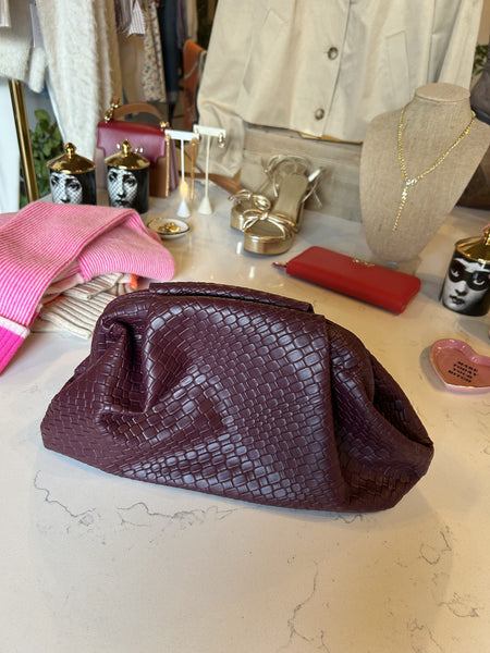 Merci Vintage Large Woven Framed Clutch