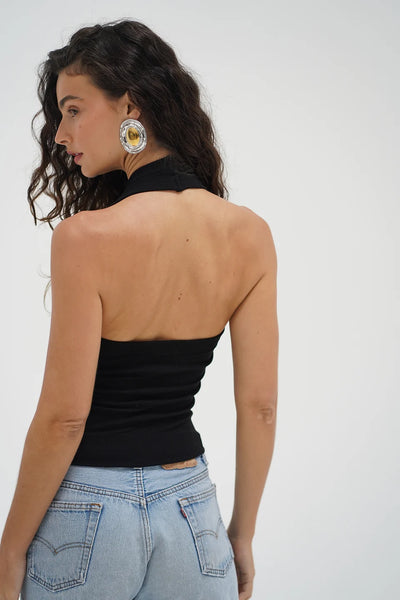Jules Double Layer Ribbed Halter