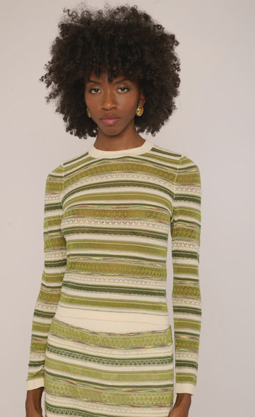 Andrea Space Dyed Knit Top