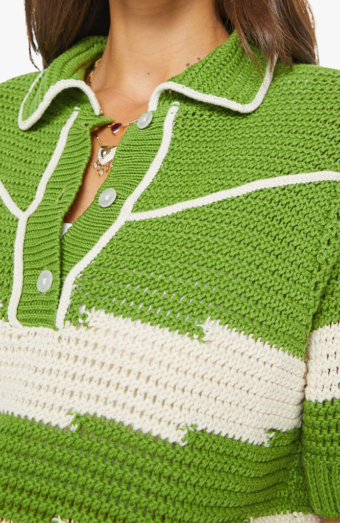 Short Sleeve Raquette Knit