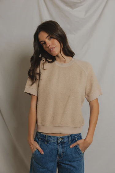 Kennedy Fleece SS Crew Neck Inside Out Sweatshirt