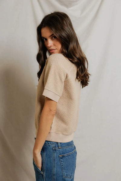 Kennedy Fleece SS Crew Neck Inside Out Sweatshirt