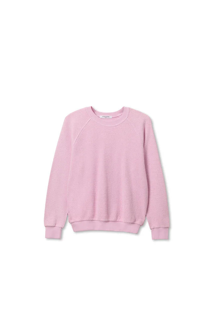 Ziggy Inside Out Crew Neck Fleece in Sugar Pink