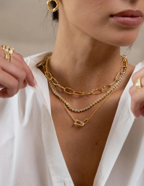 Bezel Tennis Necklace