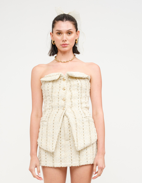 Tweed Corset Top