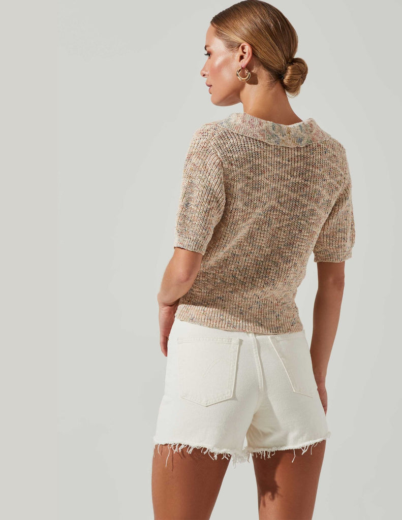 Cambria Collared Short Sleeve Sweater