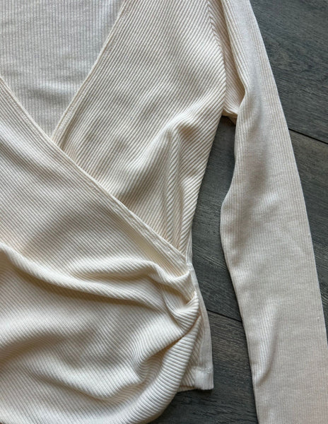 Rib L/S Wrap Top