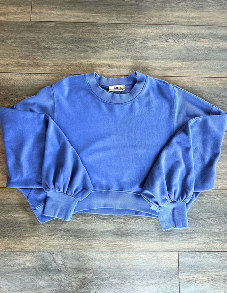Rib Semi Cropped Sweatshirt