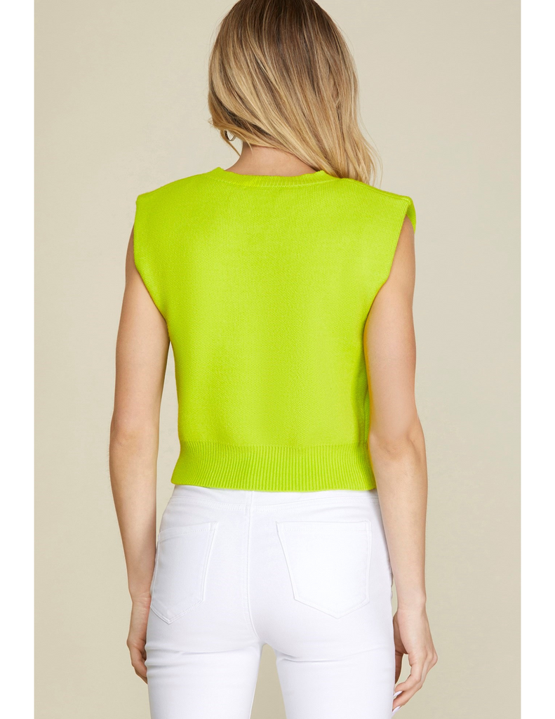 Neon Cropped Pullover