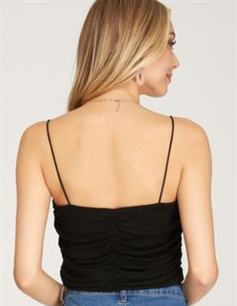 Cami Ruched Rib Knit Top