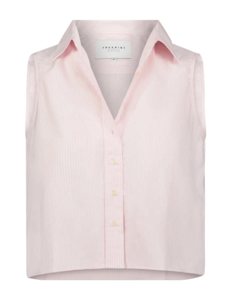 Boxy Sleeveless Crop Shirt