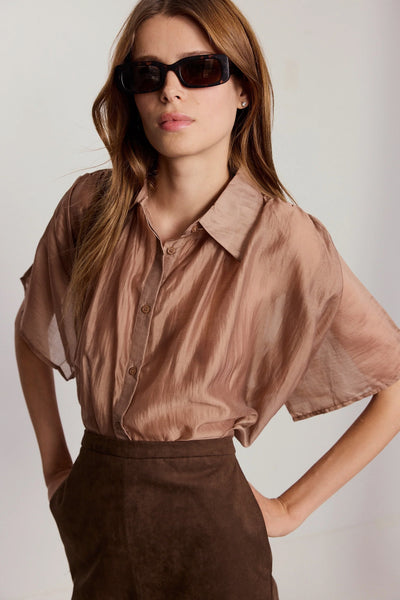 The Hayden Shirt in Tan