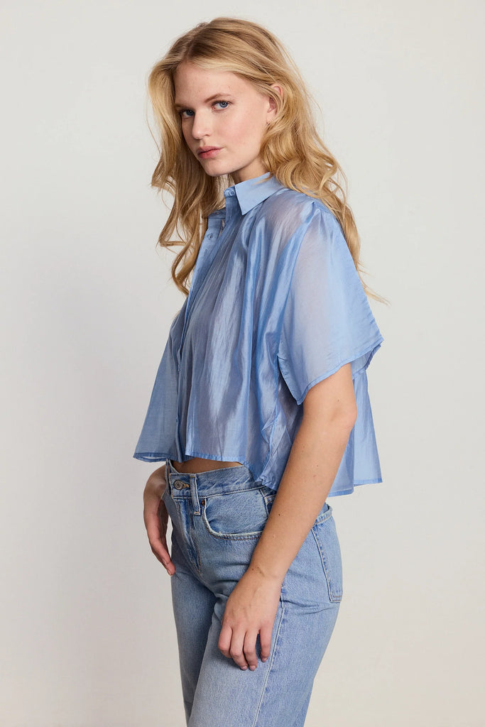 The Hayden Shirt in Jeweled Blue