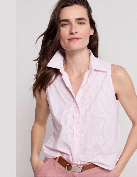 Boxy Sleeveless Crop Shirt
