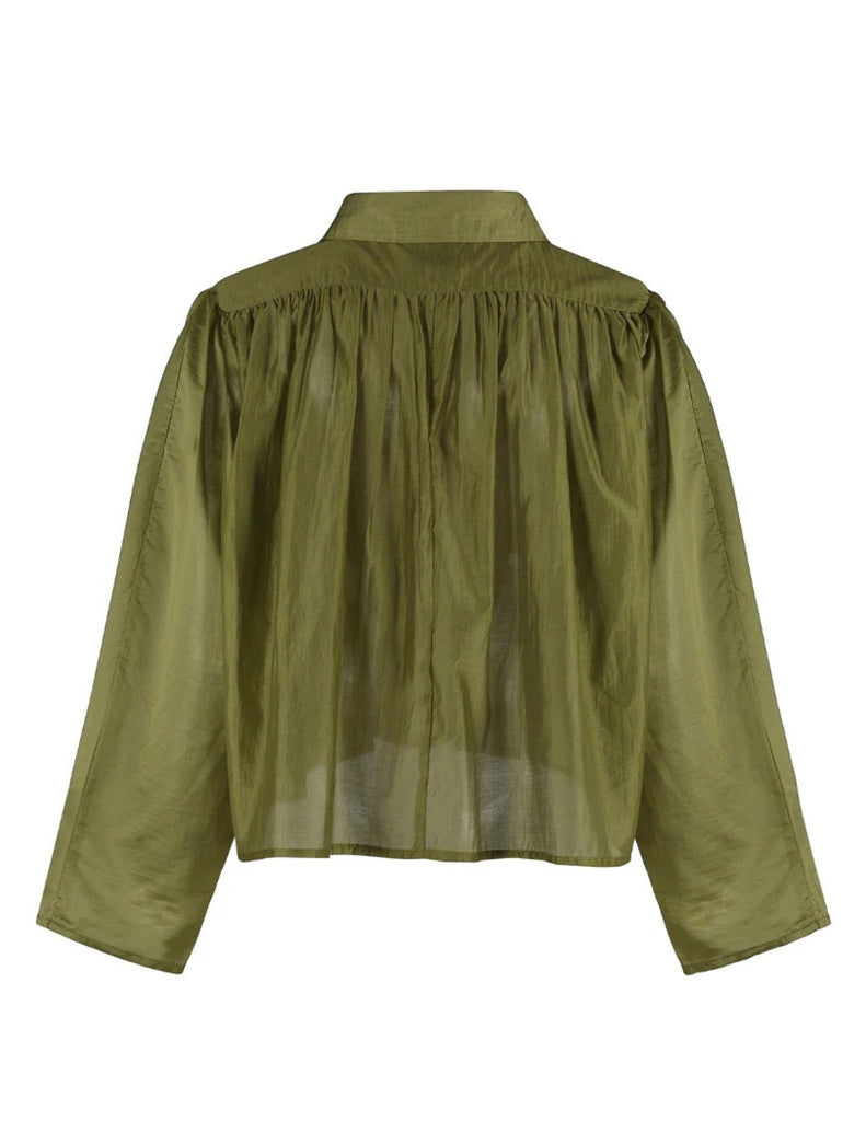 Long Sleeve Hayden Shirt in Olive