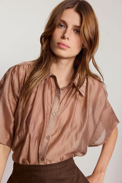 The Hayden Shirt in Tan
