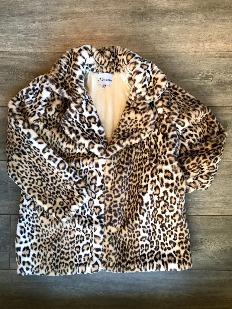 Faux Leopard Coat