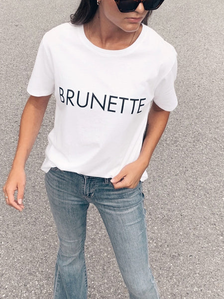 "Brunette" Classic Crew Neck Tee