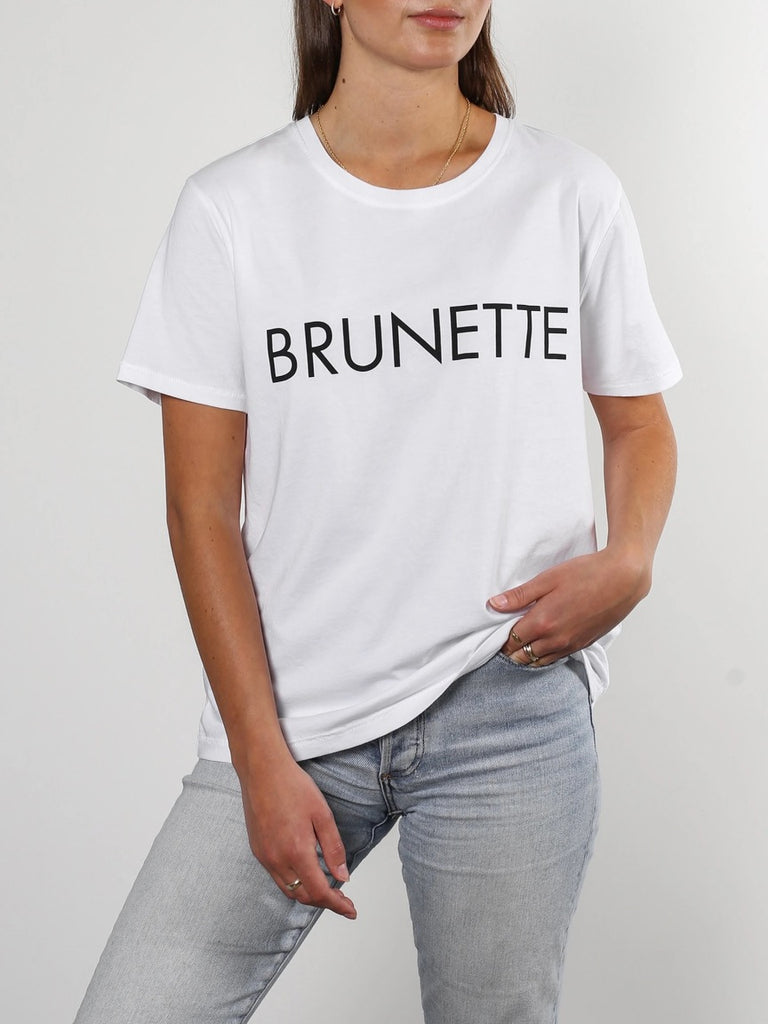 "Brunette" Classic Crew Neck Tee