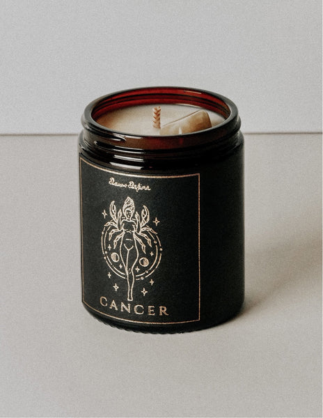Cancer Zodiac Crystal Candle