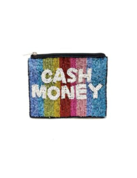 Cash Money Beaded Coin Pouch