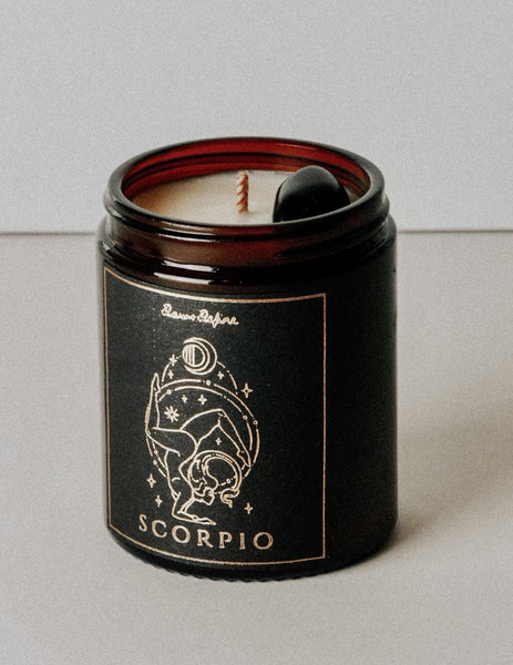 Scorpio Zodiac Crystal Candle