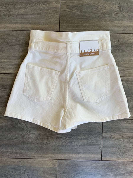 White Tie Waist Shorts