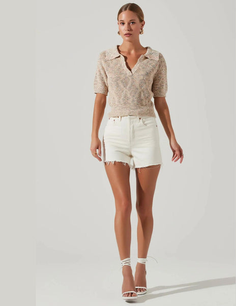Cambria Collared Short Sleeve Sweater