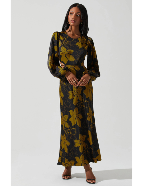 Quinn Floral Cutout Midi Dress