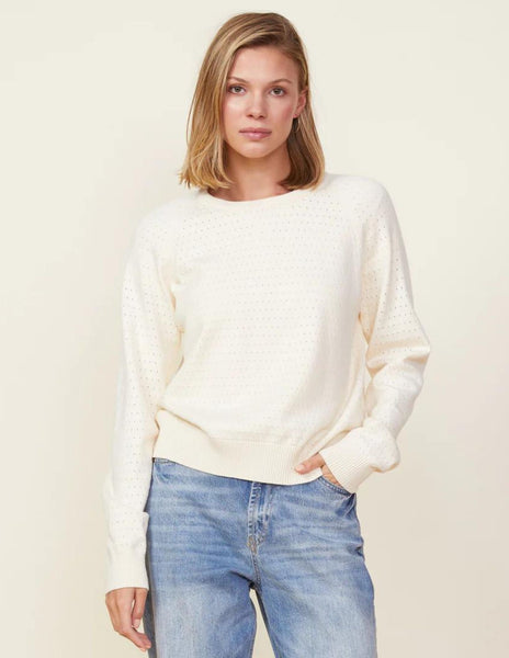 Supersoft Open Knit Raglan Sweatshirt