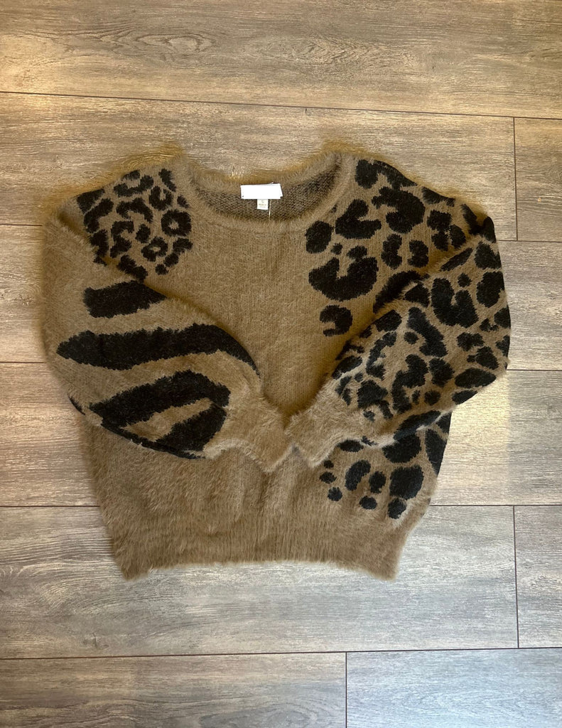 Animal Fuzzy Knit Sweater