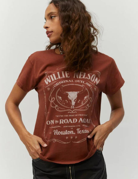 Willie Nelson Whiskey Label Tour Tee