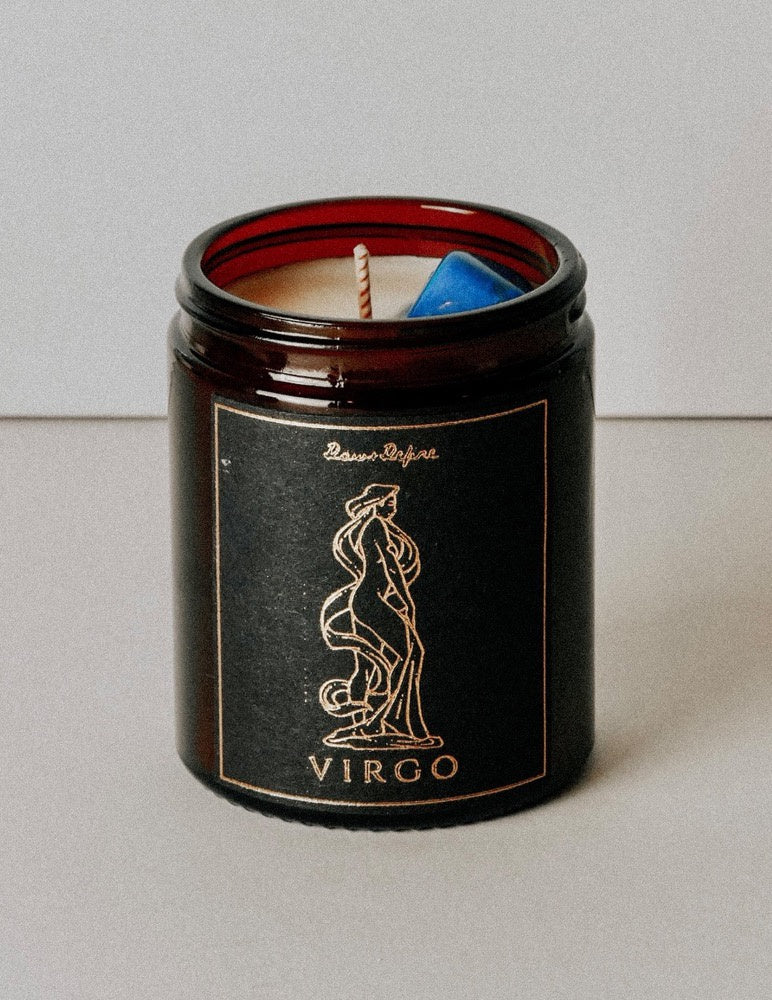 Virgo Zodiac Crystal Candle