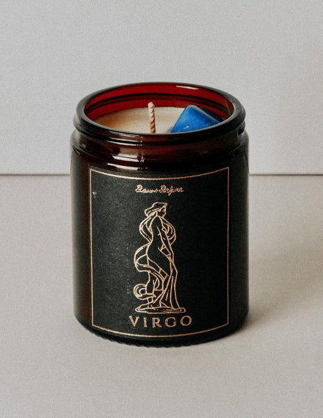 Virgo Zodiac Crystal Candle